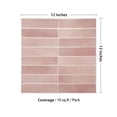 thumbnail image 2 of 10 Sheets Pink Peel and Stick Backsplash - 12" x 12" 3D Self Adhesive Peel and Stick Subway Tile for Kitchen Bathroom, 2 of 6