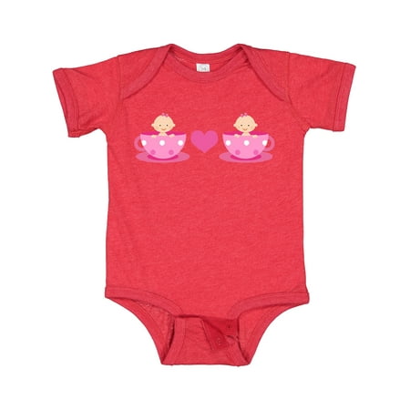 

Inktastic Tea Cup Twin Girls Gift Baby Girl Bodysuit