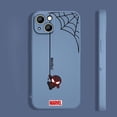 thumbnail image 1 of Funda De Teléfono Marvel Spiderman Para Apple Iphone 14 13 12 Mini 11 Pro Max 8 7 6 6s Plus Liquid Left Rope Cubierta Trasera Moda Animación Xr Tpu Silicona Carcasa, 1 of 4