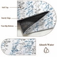 thumbnail image 6 of Round Area Rugs Collection 4 Ft, Blue Grey Botanical Non-Slip Residential Carpet, Spring Floral Summer Farmhouse Indoor Crawling Mats Runner Rugs for Living Room/Dining Room/Bedroom, 6 of 8