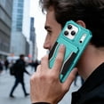 thumbnail image 7 of for iPhone 13 Pro Max Case, Flip Back Card Holder Case with Elastic Slot, Kickstand Slim Phone Case, Shockproof Protective Cover, Anti-Scratch Lightweight Drop Protection Case, Green, 7 of 7