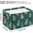 thumbnail image 3 of GZHJMY Christmas Tree Rectangular Storage Bins, 2 PCS Collapsible Toy Storage Bins, Waterproof Canvas Rectangular Storage Bin with Leather Handles for Closets,Bedrooms,Kids Toy,Gift Baskets, 3 of 6