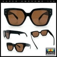 thumbnail image 2 of Womens Classy Thick Temple Plastic Horned Cat Eye Fashion Sunglasses Black - Brown, 2 of 7