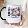thumbnail image 4 of Coquette Pink Christmas Personalized Mug, It's The Most Wonderful Time Of The Year Vintage Gift with Custom Name, 4 of 5