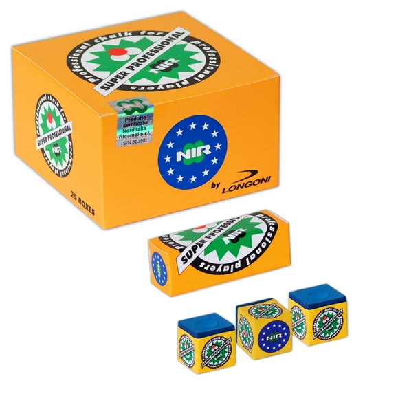 Longoni NIR Super Professional Billiard Chalk 75 pcs 1 case