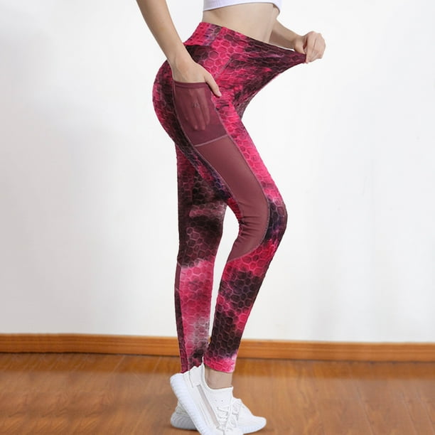 Pantalones deportivos sexy para mujer Malla ligera transpirable con bolsillos para deportes de gimnasio FLhrweasw Nuevo