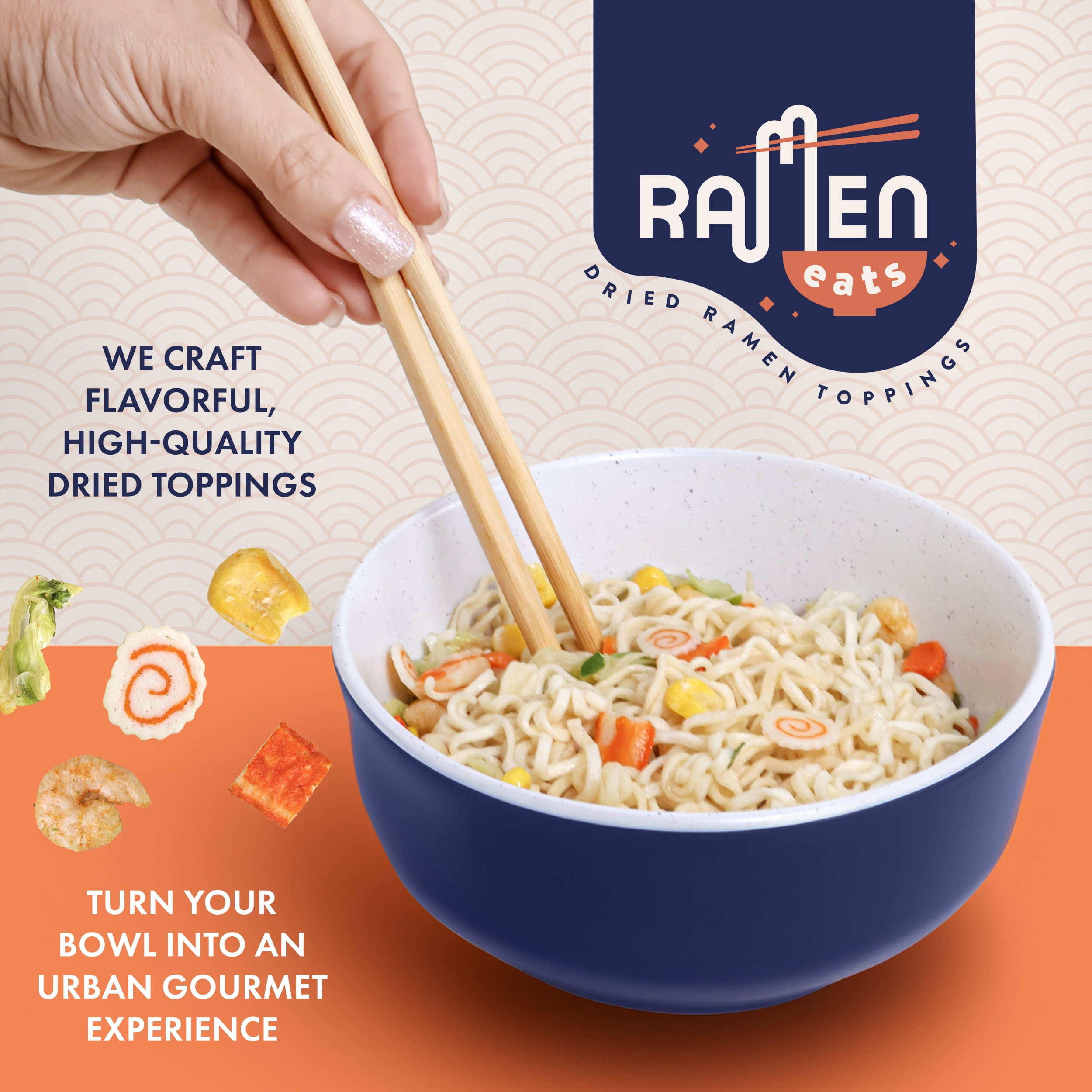 Big Bag Ramen Eats Classic Seafood Mix with Dried Vegetables Toppings for Noodles (15 oz, Seafood Noodle Mix)