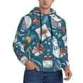 thumbnail image 2 of Naloa Christmas Snowman Gift Men's Casual Hooded Collar Drawstring Hoodies Pullover Sweatshirts Casual Long Sleeve Shirts-3X-Large, 2 of 7