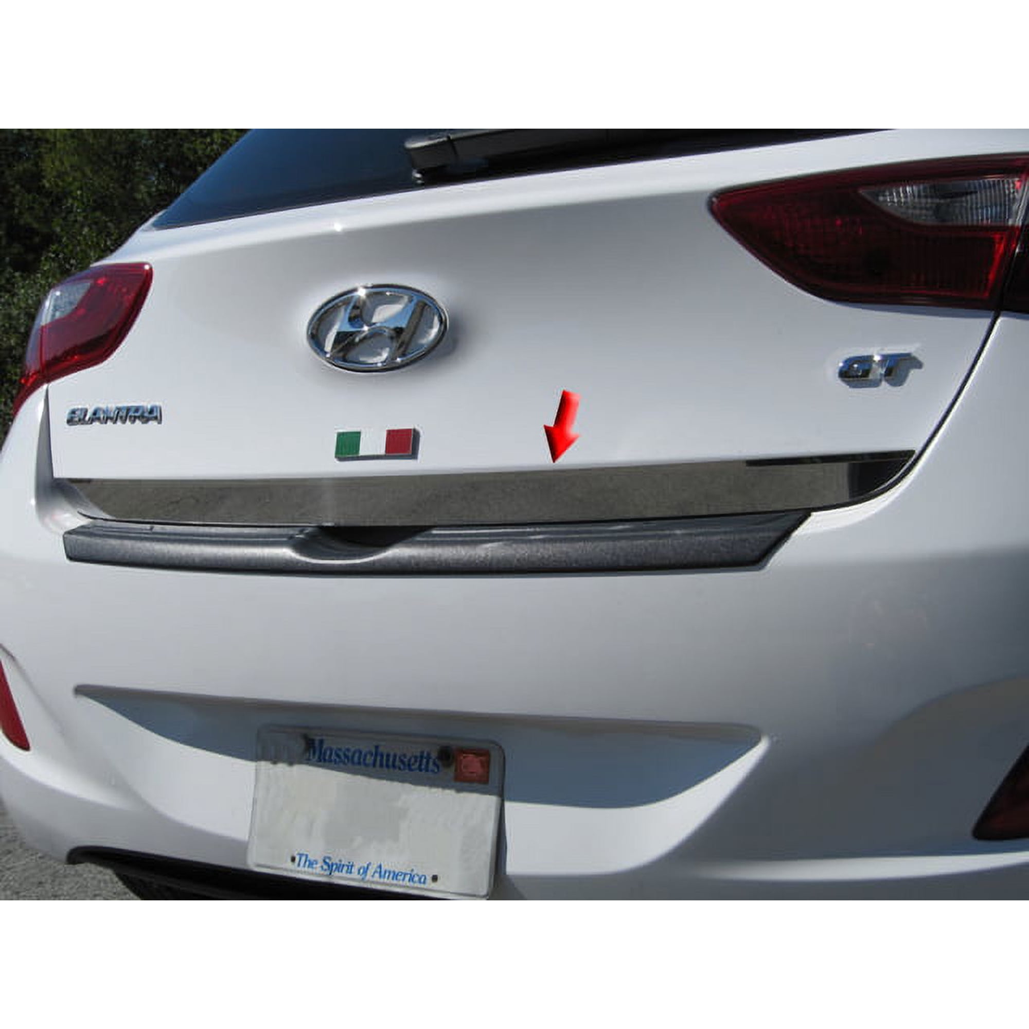 Stainless Steel Rear Deck Accent 1Pc Fits 2013-2017 Hyundai Elantra RD13345 QAA