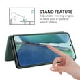 thumbnail image 3 of Dteck Wallet Slim Case for Samsung Galaxy Note 20 Ultra(6.9 inches),Carbon Fiber Texture Patterned Leather Card Holder Protective Kickstand Cover ,Green, 3 of 6