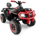 thumbnail image 1 of OLAKIDS 2 Seater 24V Ride on Car, 4WD Kids ATV Quad with Remote Control, LED Lights, Power Display, Bluetooth, Spring Suspension, Electric 4 Wheeler for Boys Girls Aged 3+ Years, 1 of 8