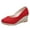 Red, variant on Womens Platform Espadrilles Wedge Sandals Slip on Closed Pointed Toe Comfortable Pumps Shoes