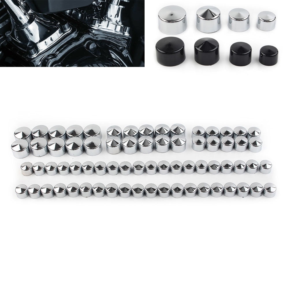 ZS 70pcs/Set Motorbike Engine Bolt Covers Kit For Harley Softail Electra Street Glide Road King