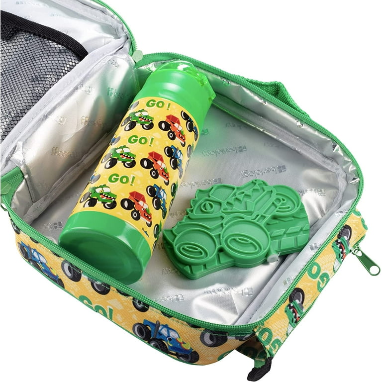 Bentology Insulated Lunch Box w Snack Pocket and Water Bottle Holder - Boys  Girls and Kid's Lunchbox Tote Keeps Food Hotter or Colder Longer - Bag Fits  Most Ben