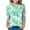 Green, variant on Lopecy-Sta Girls 3/4 Sleeve Shirts Kids Floral Print Soft Tunic Short Sleeve Tops Ages 3-11 Years 3 Years