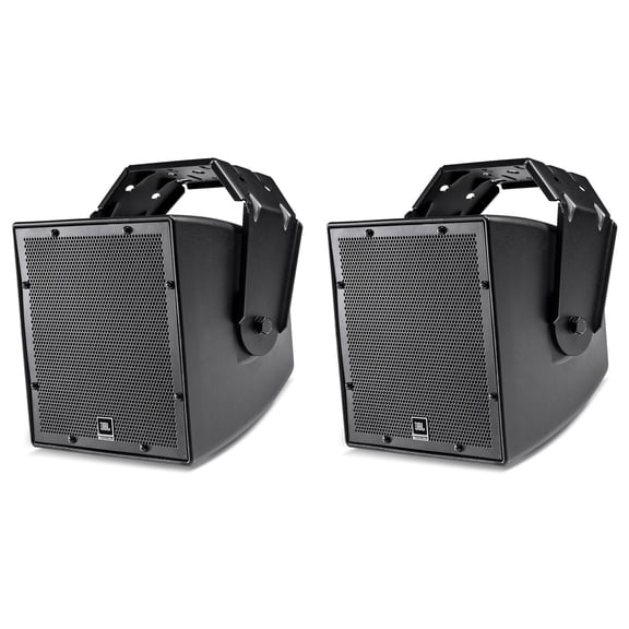 (2) JBL AWC62-BK 6.5" 120 Watt Black Indoor/Outdoor 70V Commercial Speakers
