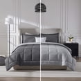 thumbnail image 6 of Virtu California King Comforter Set, 7 Piece Bed in a Bag, Reversible Bedding Comforter Sets with Sheets, Dark Grey, 6 of 9