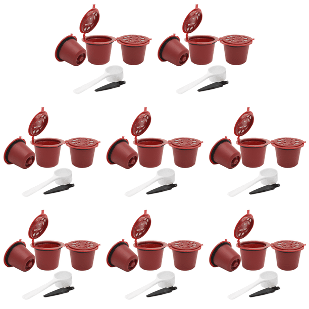 Filtros Cápsulas Reutilizables Y Recargables para Máquina Nespresso () Rojo 3 Uds.