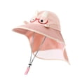 thumbnail image 4 of Oiyii Toddler Boys Water‑Repellent Bucket Hats Crocodile Appliqué Hiking Sun Hats, Pink, 4 of 5