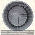 8 Inch Grey Silicone Charlotte Cake Pan, Nonstick Round Cake Mold