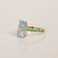 thumbnail image 2 of Baguette Aquamarine & Emerald Ring, Minimalist Ring, 925 Sterling Silver Ring, Engagement Ring, Proposal Ring, Handmade Jewelry, 2 of 5