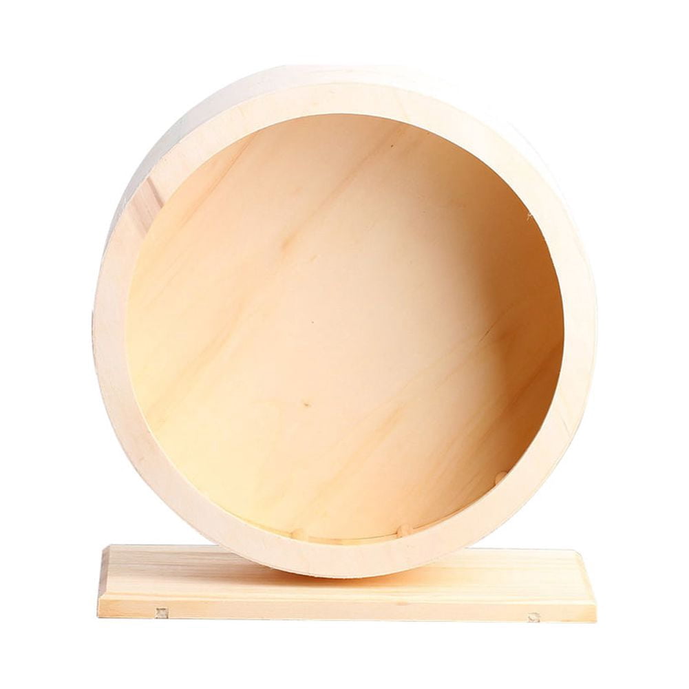 SPRING PARK Quiet Hamster Exercise Wheel Silent Spinner, Made of Wood,Wheel Design