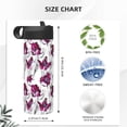 thumbnail image 4 of Sikiie Tulips Flowers Print 18OZ Insulated Straw Cup, Portable Leak-proof Sports Water Bottle, Stainless Steel Water Cup Suitable for Home and Outdoor, 4 of 8