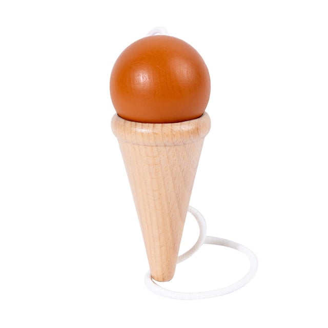 tradicional Juguetes educativos Bola de habilidad Juguete de habilidad de madera Lanzar y Preescolar Bola y taza japonesa simple marrón Hugo Habilidad japonesa Kendama