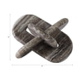 thumbnail image 4 of Rounded Knot for Home and Bathroom Decor - Marble Sculpture for Living Room, Office Desk or Shelf Styling - Modern Stone Decorative Ornament for Coffee Tables and Room Accent - 9", Gray, 4 of 12