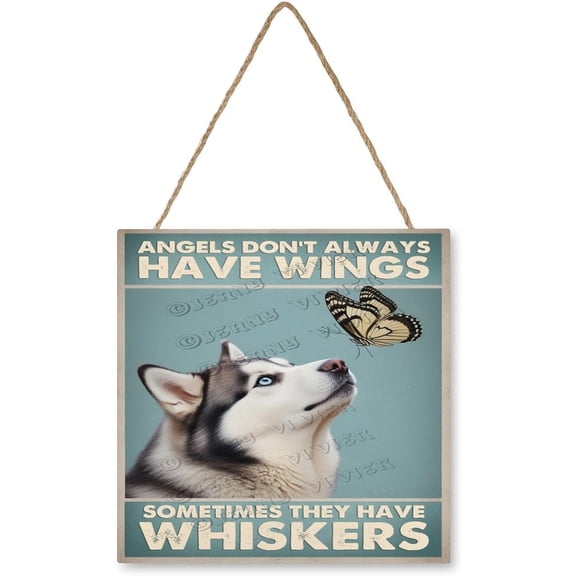 Husky Dog Hanging Wood Sign Home Dcor, Pet Wooden Plaques Sign, Vintage Wood Wall Dcor, Dog Dcor Sign, Wall Art Decoration, Home Dcor Sign, Farmhouse Dcor 12x12 Inches