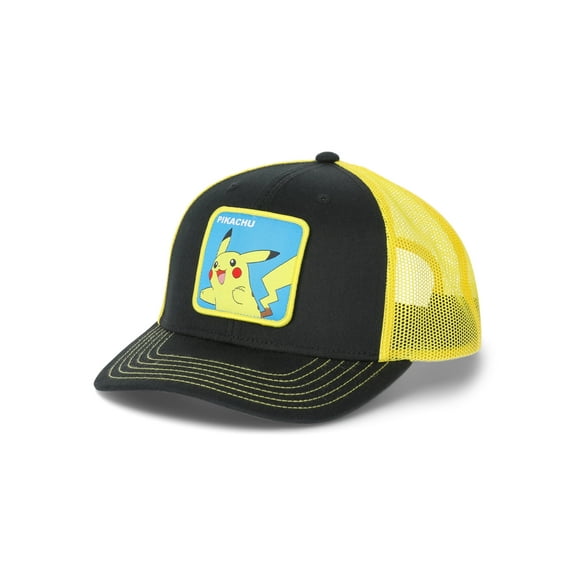 Pokemon Men’s Pikachu Adjustable Snapback Trucker Hat, One Size Fits Most