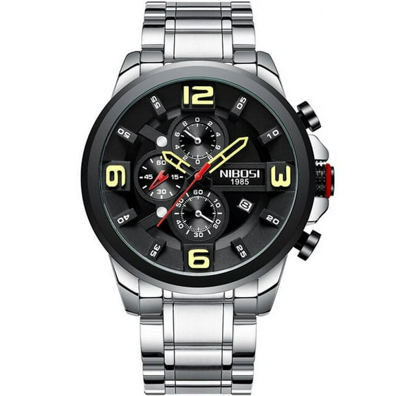 NIBOSI Mens Watches Top Brand Luxury Creative Chronograph Quartz Big Watch Waterproof Business Wrist Watch Men Relogio Masculino