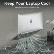 Laptop Stand for Desk, HFLRZZ Aluminum Adjustable Stand of Laptop with 360 Rotating Base, Ergonomic Computer Stand Holder for MacBook, Air, Pro, All Laptops up to 16 inches, for Home, Gift ideal