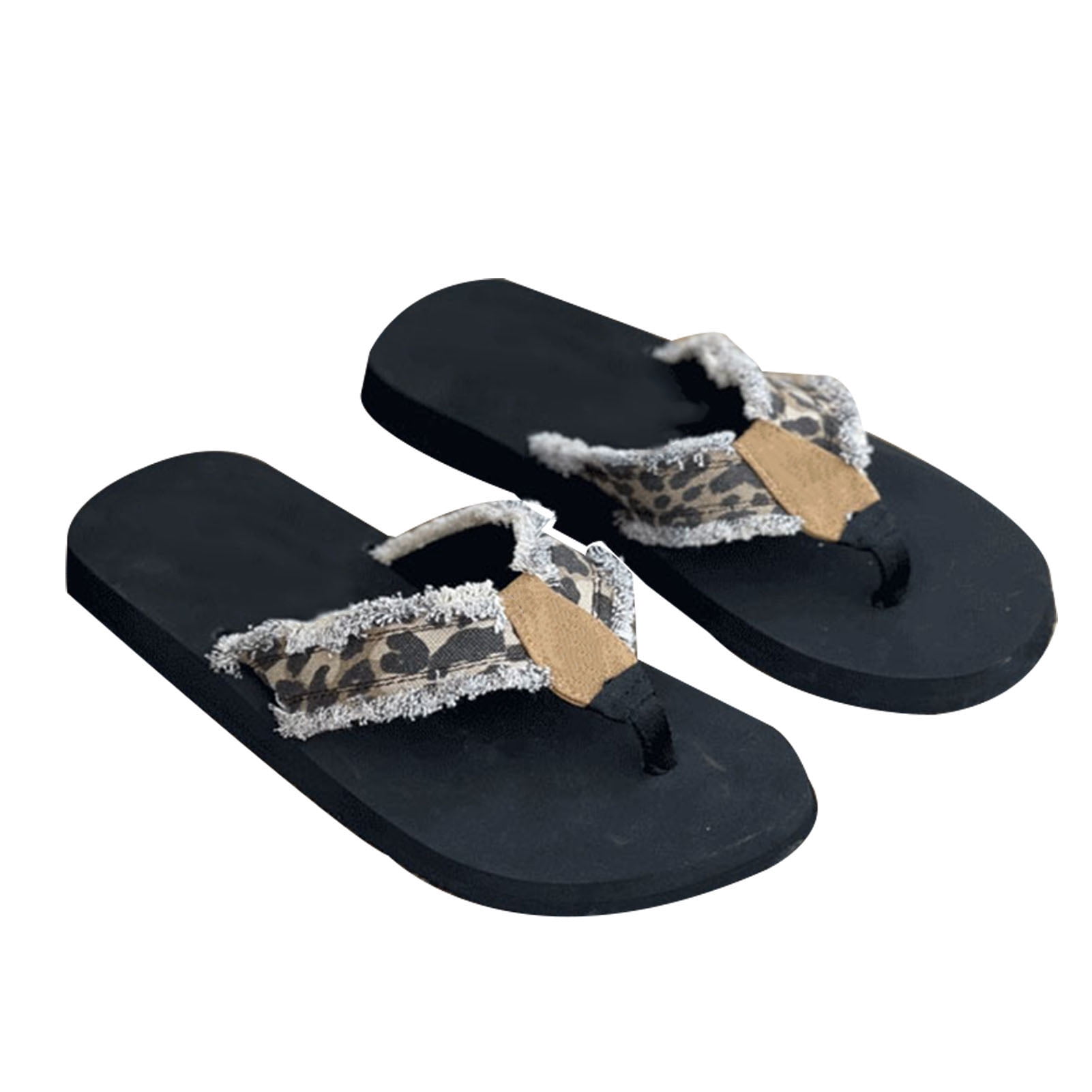Flip-Flop Canvas Frayed Sandals Flats 