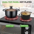 thumbnail image 5 of NutriChef 2-in-1 Convection Oven & Cooker, 30 Quart 1500W Multi-Function Oven with Dual Hot Plates, 7 Cooking Modes, Rotisserie, Broil & Bake, 19.6"x16"x13.5", 5 of 5