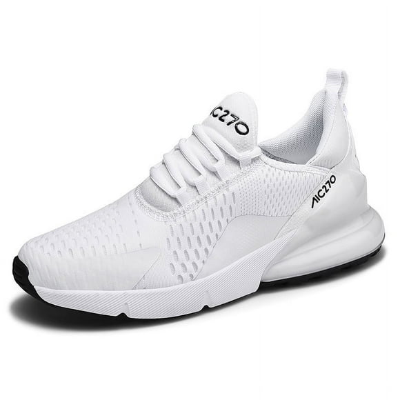 Men's Air Sport Running Shoes Breathable Sneakers Max 270 White White White