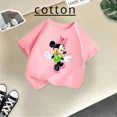thumbnail image 2 of Linda camiseta de algodón de verano para niños de Minnie, linda camiseta de cuello redondo informal de moda para niños y niñas con dibujos animados de Disney, ropa para niños, 2 of 5
