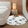 thumbnail image 3 of Botanical Flowers Round Area Rug 3.3 FT, Non Slip Small Entryway Kitchen Mat, Simple Country Wild Florals Plants Washable Soft Circular Rug Non-Shedding Door Mat for Bathroom Playroom Kids Room, 3 of 9