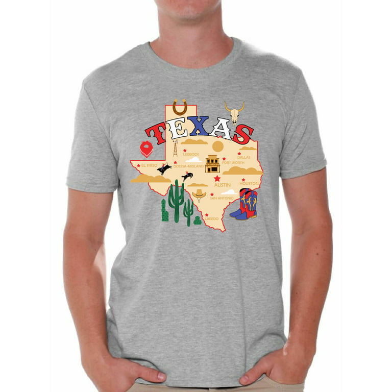 Texas T-shirts for Men - State USA Gift Graphic Novelty Souvenir - Walmart.com
