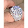 thumbnail image 4 of Sparkle Jewels Cubic Zirconia Cluster Men's Engagement Pinky Ring 14K White Gold Finish Silver, 4 of 4