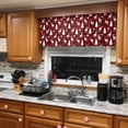 thumbnail image 6 of Christmas Valances for Windows, Modern Winter Elk Pine Tree Stars Red Buffalo Plaid Rod Pocket Valance Short Window Treatments Curtains for Kitchen Bathroom Bedroom Decor, 56 x 16 In, 6 of 9