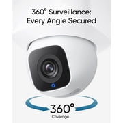 eufy Security Floodlight Camera E30, Security Camera Outdoor, 360° Pan and Tilt, AI Detection and Tracking, 2K Video, 2.4GHz Wi-Fi, 2,000 Lumens, Custom Voice and Light Alerts, 24/7 Recording