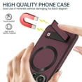 thumbnail image 5 of Magnetic Case for iPhone 14 Pro, Support Car Mount, Compatible with Magsafe, with Built-in Invisible Kickstand, Slim Hybrid Shockproof Protective Phone Cover for iPhone 14 Pro, Winered, 5 of 8