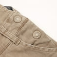 thumbnail image 5 of KIDSCOOL SPACE Baby Little Girls Canvas Overalls,Toddler Boys Ripped Holes Casual Workwear,Khaki,3-4 Years, 5 of 7