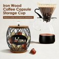 thumbnail image 4 of Coffee Pod Holder with Lid, Large Capacity Coffee Pod Storage Basket, Round Iron Coffees Pods Basket Holder, 4 of 5