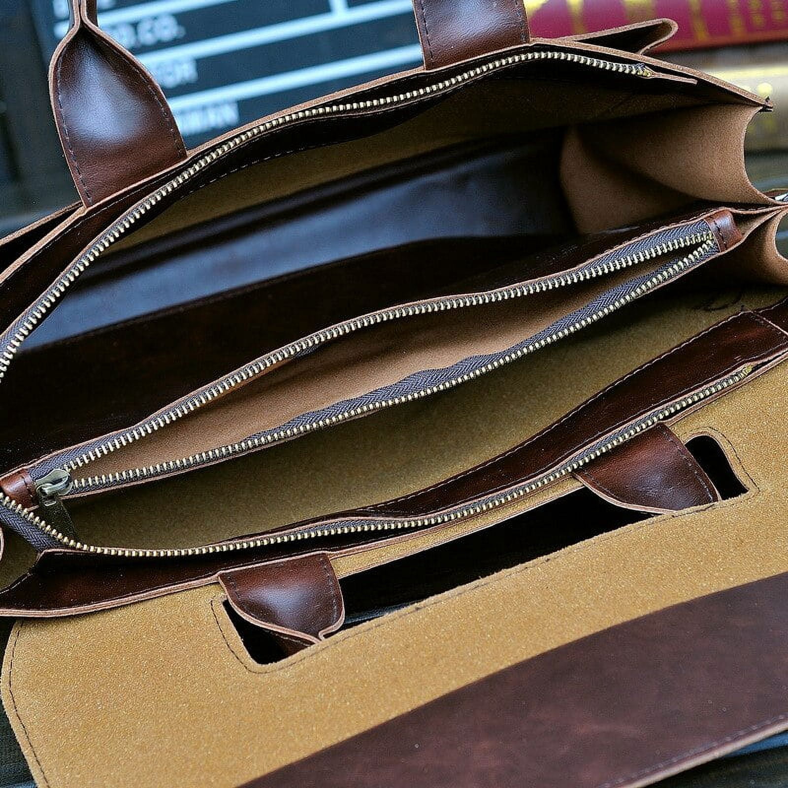 MMYGU Retro Men's Briefcase Crazy Horse Leather Laptop Handbag Business Men Messenger Bags Leather Laptop travel Bag aktentas bolsos
