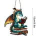 thumbnail image 3 of Colgante de Ventana de Acrílico con Forma de Dragón y Libro Del Bosque, Regalo para Amantes de Los Libros, Decoración Del Hogar Literaria, No Atrapasol, Regalo para Bibliotecario, Dragón y Libro., 3 of 6