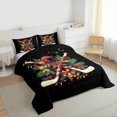 thumbnail image 3 of Homewish Sport Ice Hockey 3-Piece Full Size Comforter Sets For Preppy Children Kids,Merry Christmas Bedding Comforter Set,Happy Winter Xmas Lightweight Bedding Sets,Luxury Bedroom Decor,Reversible, 3 of 8