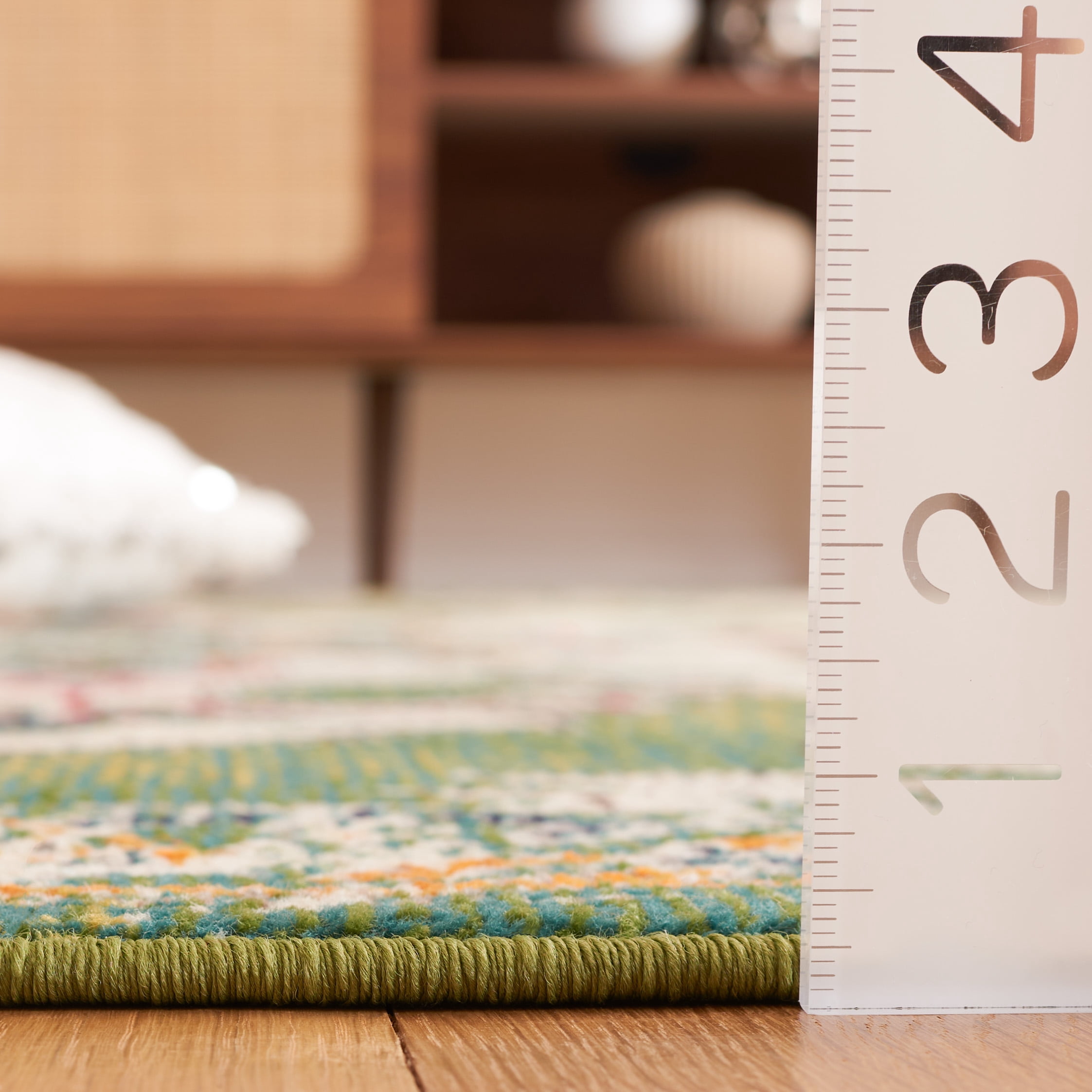 SAFAVIEH Madison Richmal Oriental Area Rug, Green/Aqua, 9' x 12'