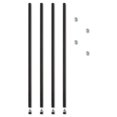 thumbnail image 1 of Stackable Posts For Wire Shelving  36  h  Black  4 Pack, 1 of 1